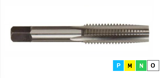 TS M15 X 1.0 Intermediate HSS Hand Tap – 15mm, High-Speed Steel, Metalworking
